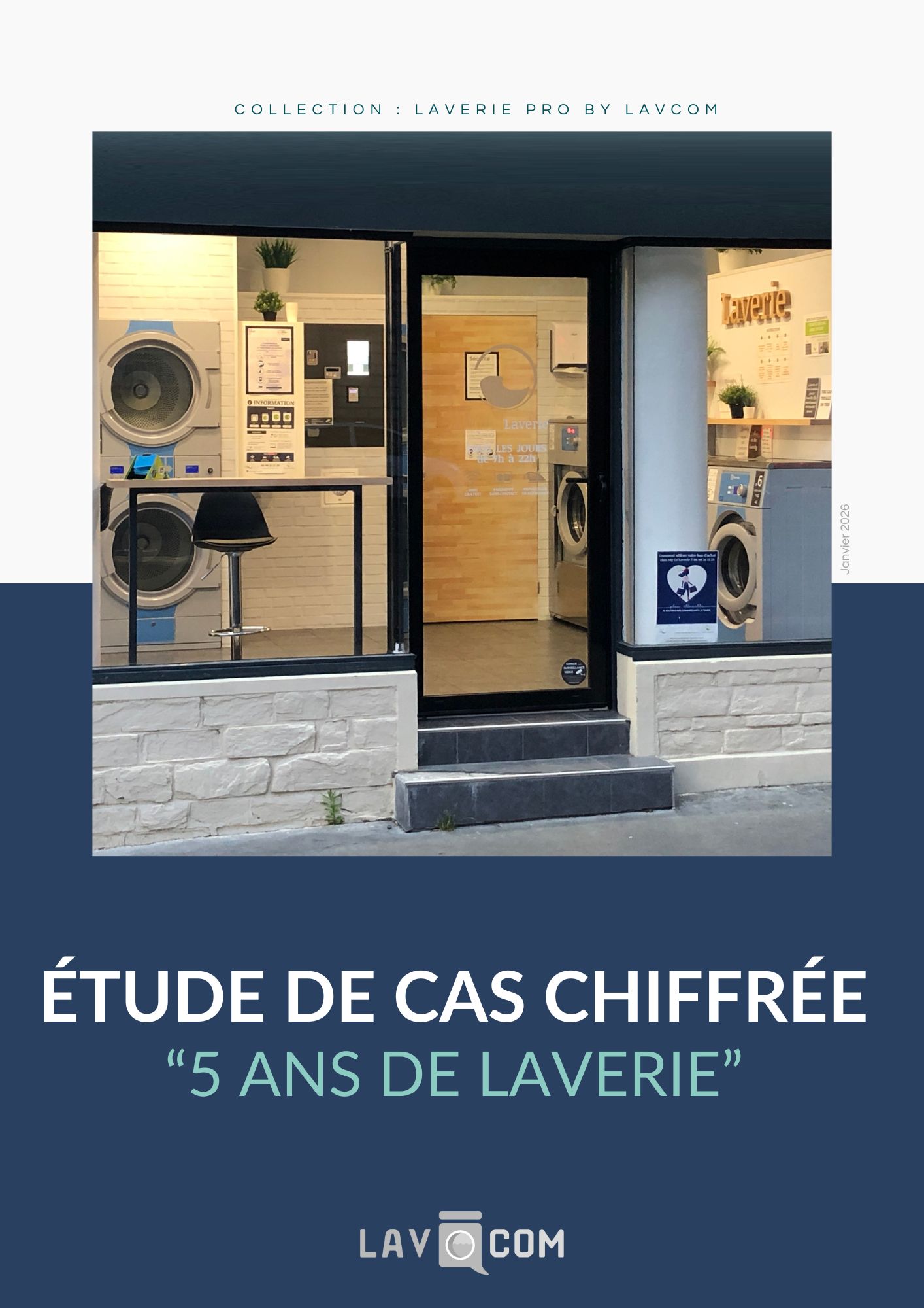 Couverture de la publication Lavcom : Étude de cas chiffrée : 5 ans de laverie, 2020-2024